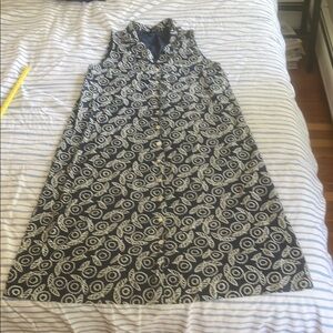 Ilana Kohn Navy and Cream Maxi Dress